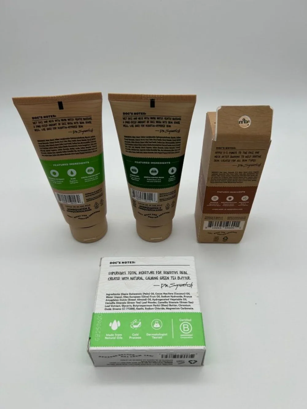 Dr. Squatch Men's Skin Care Face Wash Soothing Post Shave Exfoliating Face Wash